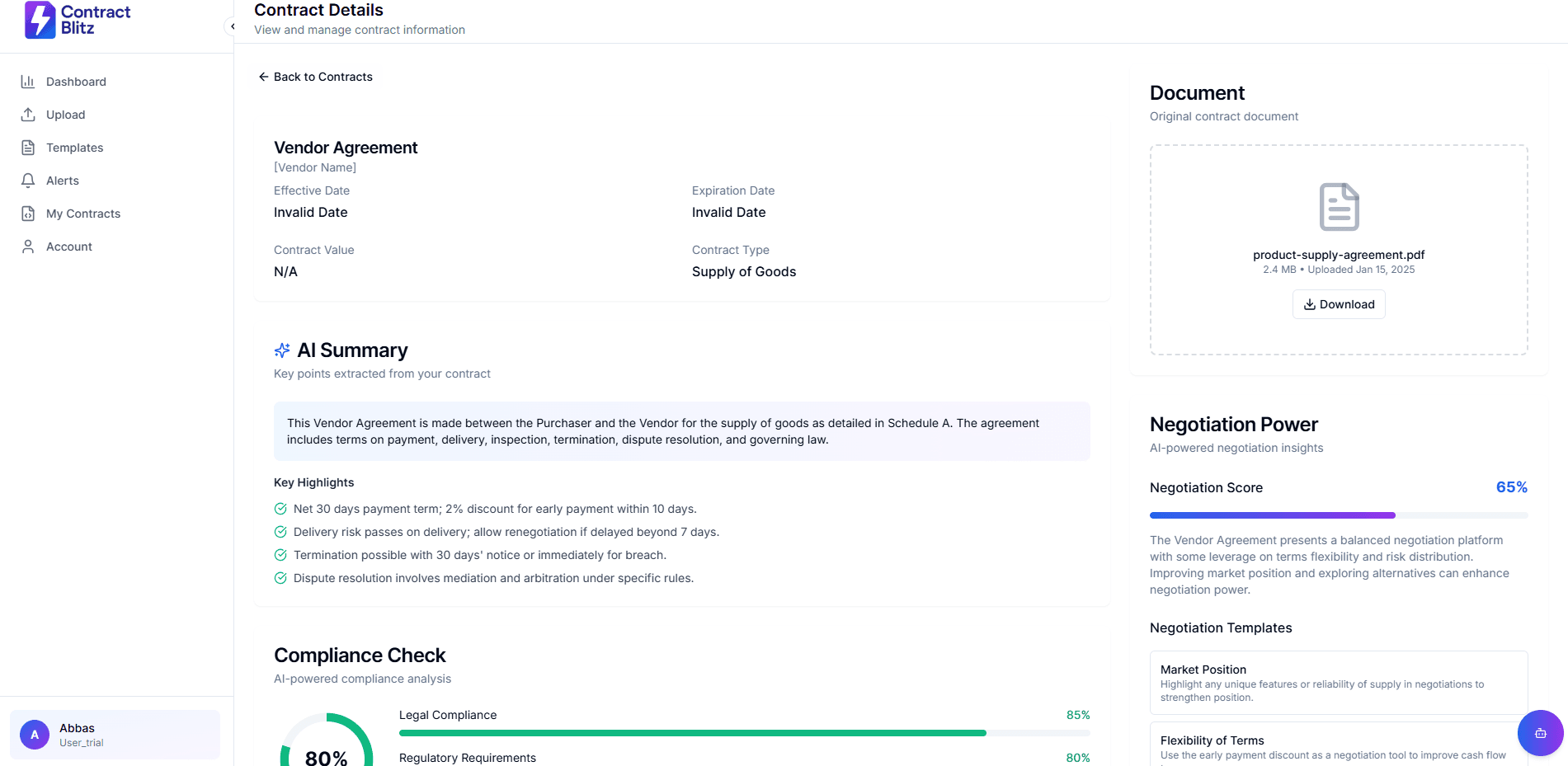 Contract Blitz — AI Contract Analysis – 3