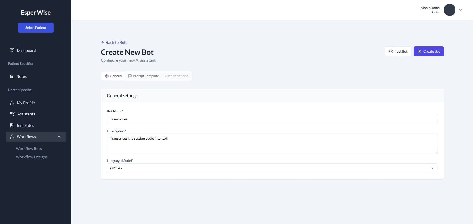 Esperwise — Doctor-Patient AI Platform – 2