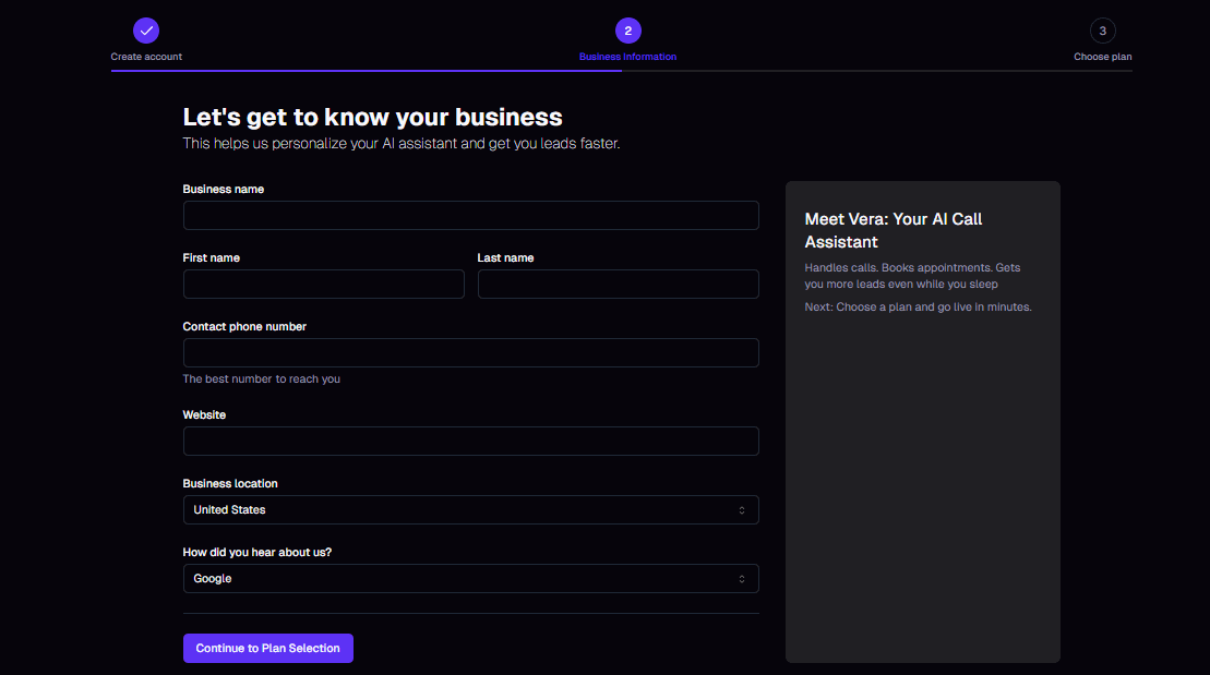 VeraVoice - 24/7 AI Receptionist Service