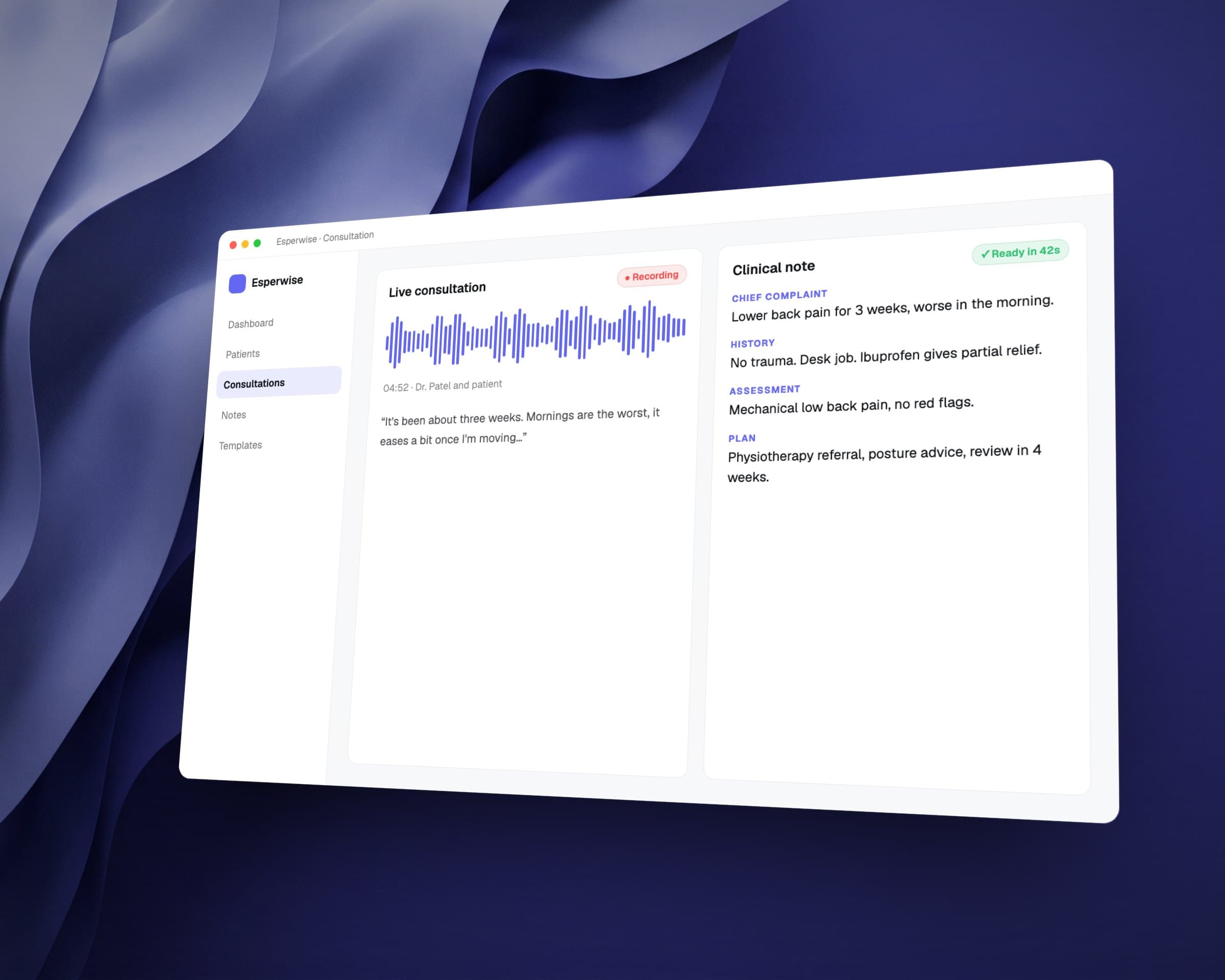 Esperwise: AI Scribe for Doctors, image 4